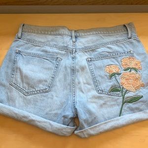 Gap Jean Shorts with Embroidery floral detail
